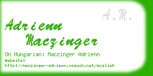 adrienn maczinger business card